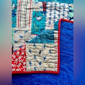Baby/Pet Quilt 30x40 - Shark Boats